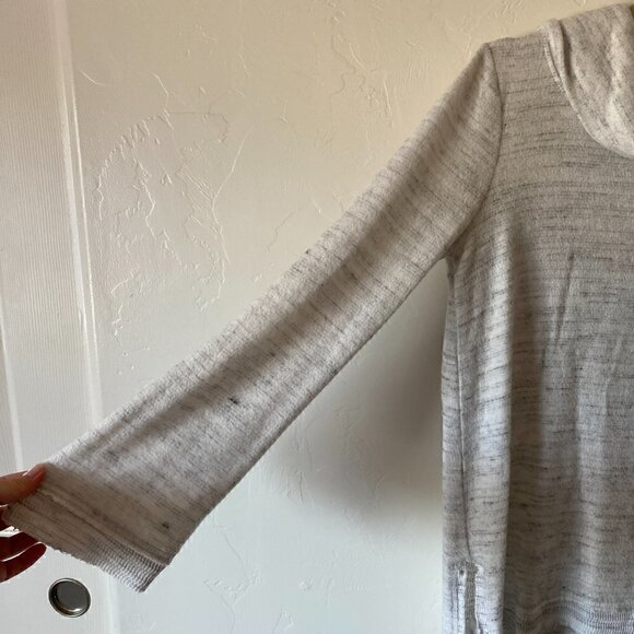 Anthropologie Maeve Risa Hacci Tunic Heather Gray White Cowl Neck - Picture 4 of 10